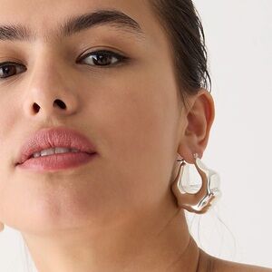 J.CREW Lightweight sculpted hoop earrings